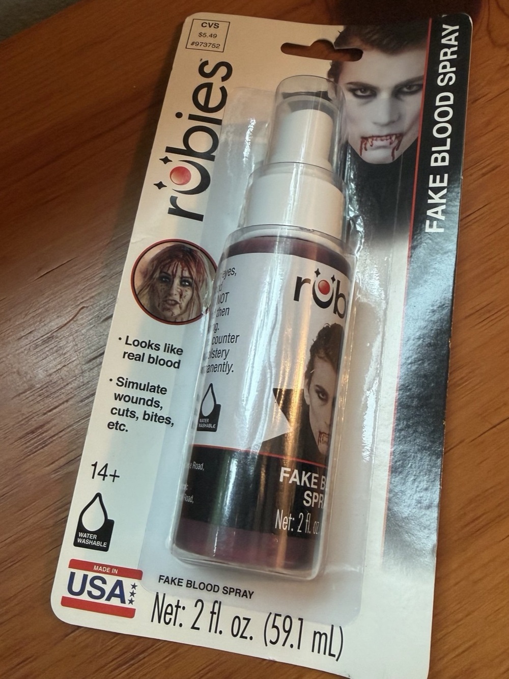 Rubies Fake Blood Spray 2 fl oz NWT